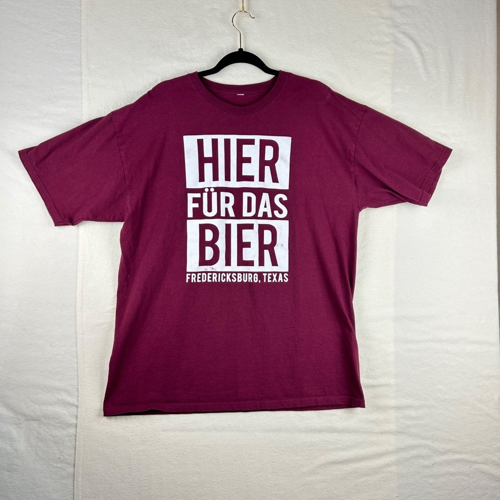 Hier Für Das Bier Fredericksburg Texas Graphic T-Shirt Unisex German Beer Funny